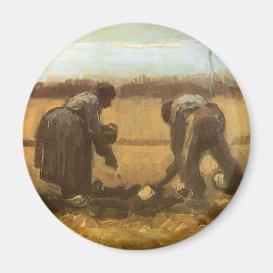 Vincent van Gogh - Bönder som planterar potatis Magnet