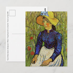 Vincent van Gogh - Bondflicka i halmhatt Vykort