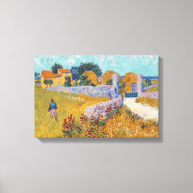Vincent van Gogh - Bondgård i Provence Canvastryck (Framsida)