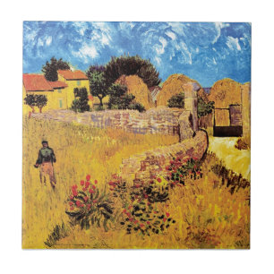 Vincent Van Gogh - Bondgård i Provence Finkonst Kakelplatta