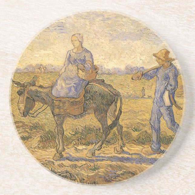 Vincent van Gogh - Bondpar som går till arbetet Underlägg (Framsidan)