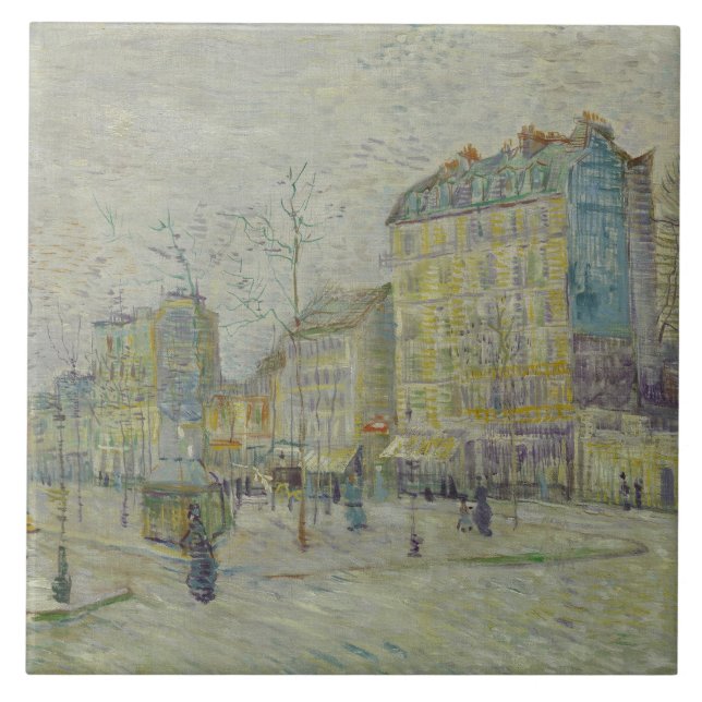Vincent van Gogh - Boulevard de Clichy Kakelplatta (Framsidan)