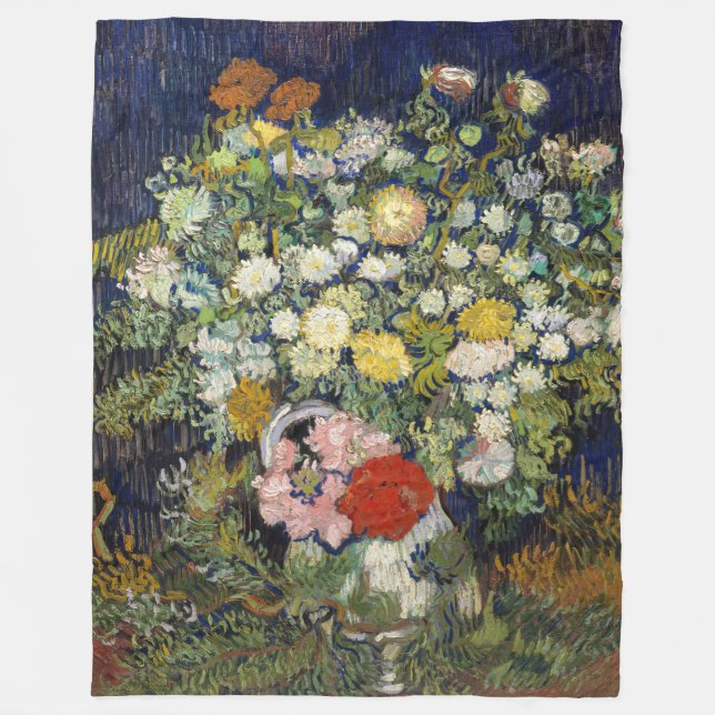 Vincent van Gogh - Bouquet of Flowers i Vas Fleecefilt (Framsidan)
