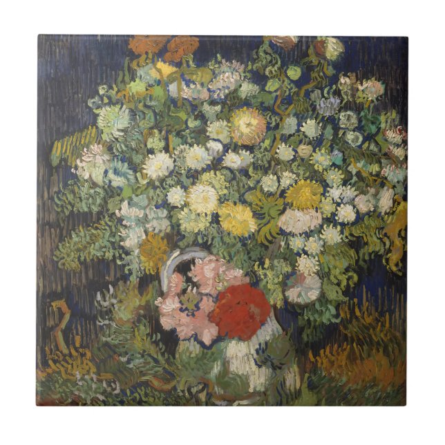 Vincent van Gogh Bouquet of Flowers i Vas Kakelplatta (Framsidan)