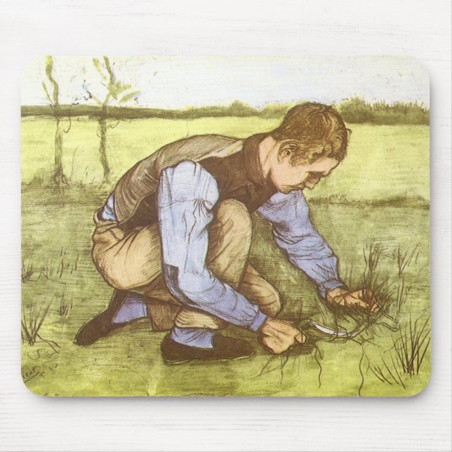 Vincent van Gogh - Boy Cining Grass with Sickle Musmatta (Framsidan)
