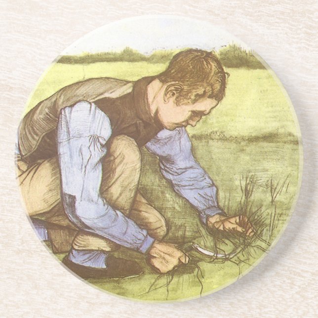 Vincent van Gogh - Boy Cining Grass with Sickle Underlägg (Framsidan)