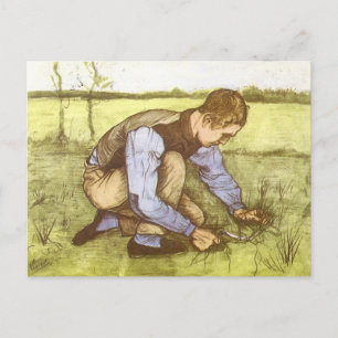 Vincent van Gogh - Boy Cining Grass with Sickle Vykort