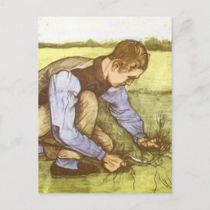 Vincent van Gogh - Boy Cining Grass with Sickle Vykort