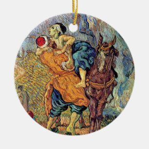 Vincent Van Gogh - Bra Samaritan - konst Julgransprydnad Keramik