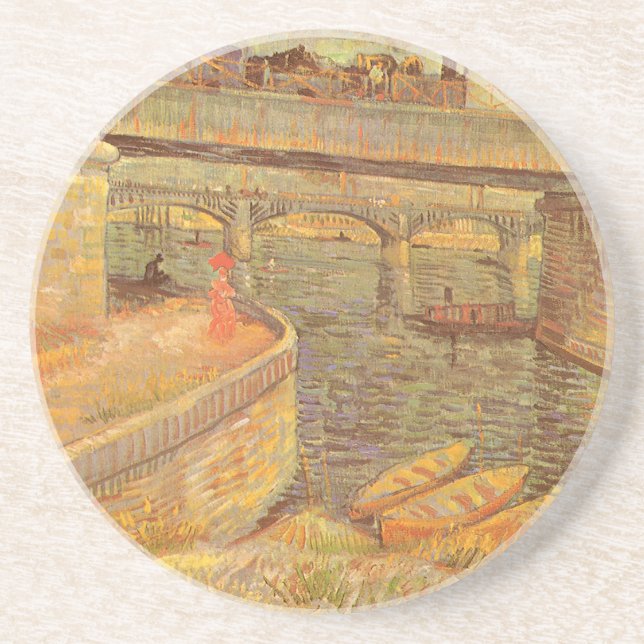 Vincent van Gogh Bridges på andra sidan havet Underlägg (Framsidan)
