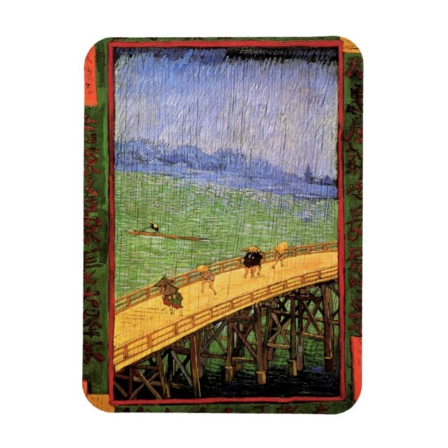 Vincent Van Gogh - Bro I Regnet Japansk Konst Magnet (Vertikal)