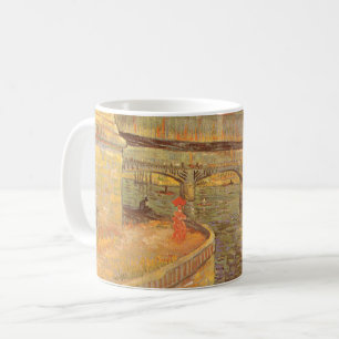 Vincent van Gogh Broar över Seine Asnieres Kaffemugg