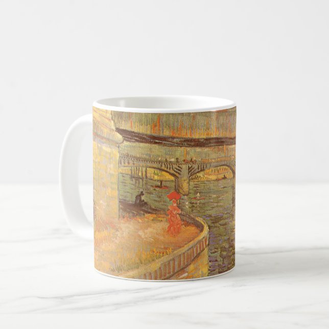 Vincent van Gogh Broar över Seine Asnieres Kaffemugg (Framsida vänster)