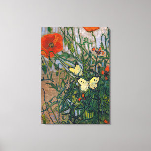 Vincent van Gogh - Butterflies och Poppies Canvastryck