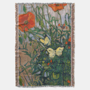 Vincent van Gogh - Butterflies och Poppies Filt