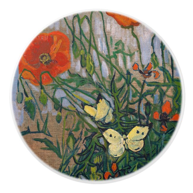 Vincent van Gogh - Butterflies och Poppies Knopp (Framsidan)