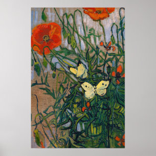 Vincent van Gogh - Butterflies och Poppies Poster
