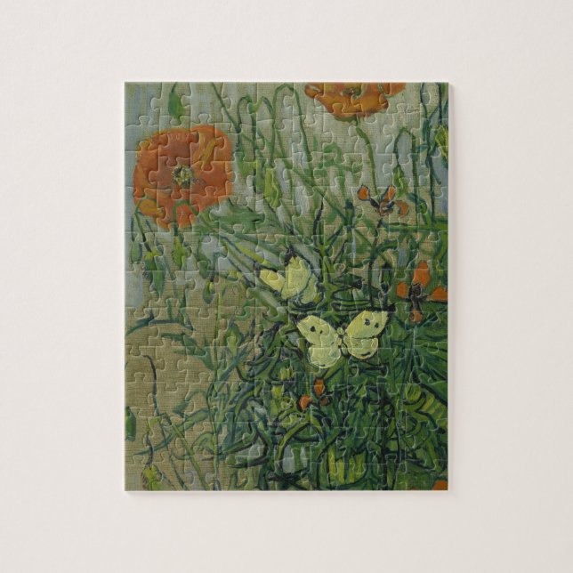 Vincent van Gogh - Butterflies och Poppies Pussel (Vertikal)