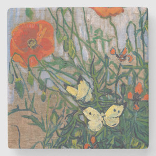 Vincent van Gogh - Butterflies och Poppies Stenunderlägg