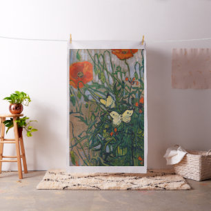 Vincent van Gogh - Butterflies och Poppies Tyg