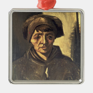 Vincent Van Gogh byst av en bonde, 1884 Julgransprydnad Metall