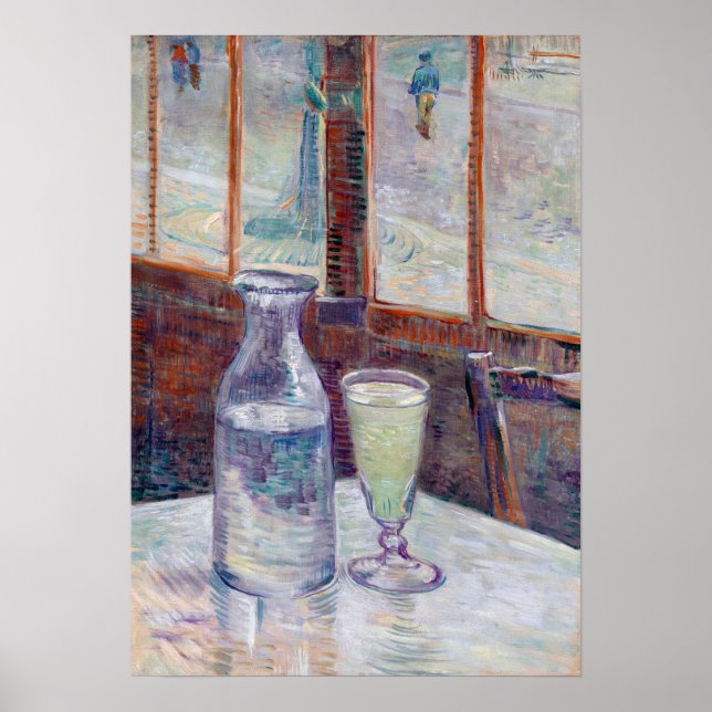 Vincent van Gogh Café Bord med Absinthe Poster (Framsidan)