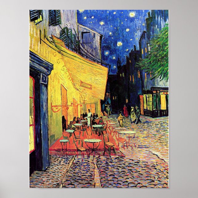 Vincent van Gogh - Café Terrace at Night Print Poster (Framsidan)
