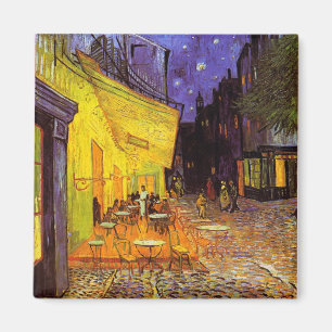 Vincent Van Gogh Cafe Terrace i nattkonst Magnet