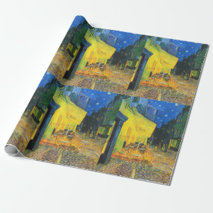 Vincent Van Gogh Cafe Terrace i nattkonst Presentpapper