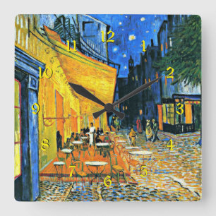 Vincent van Gogh - Cafe Terrace, målning av berömd Fyrkantig Klocka