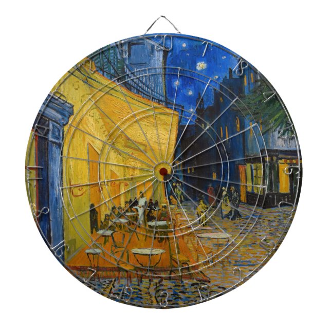 Vincent van Gogh - Cafe Terrace på natten Darttavla (Framsidan)