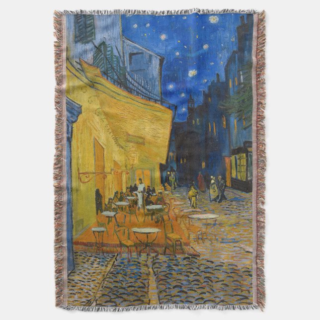 Vincent van Gogh - Cafe Terrace på natten Filt (Framsidan Vertikal)