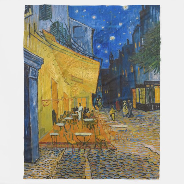 Vincent van Gogh - Cafe Terrace på natten Fleecefilt (Framsidan)