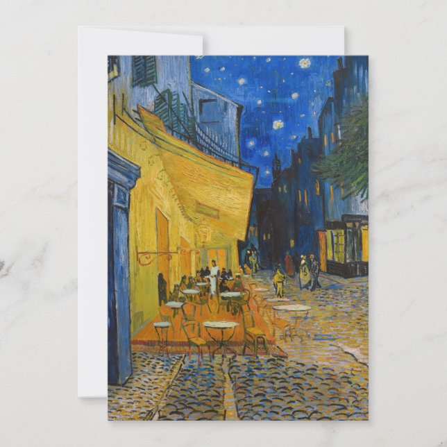 Vincent van Gogh - Cafe Terrace på natten Inbjudningar (Framsida)