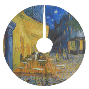 Vincent van Gogh - Cafe Terrace på natten Julgransmatta Borstad Polyester
