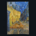 Vincent van Gogh - Cafe Terrace på natten Kökshandduk<br><div class="desc">Cafe Terrace på Ställe du Forum i Night - Vincent van Gogh,  1888</div>