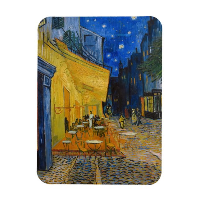 Vincent van Gogh - Cafe Terrace på natten Magnet (Vertikal)