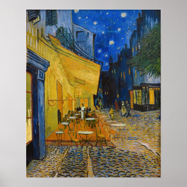 Vincent van Gogh - Cafe Terrace på natten Poster (Framsidan)