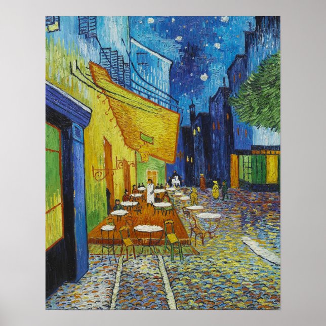 Vincent Van Gogh, Cafè Terrace på natten Poster (Framsidan)