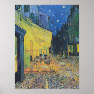 Vincent van Gogh Café Terrace på natten Poster