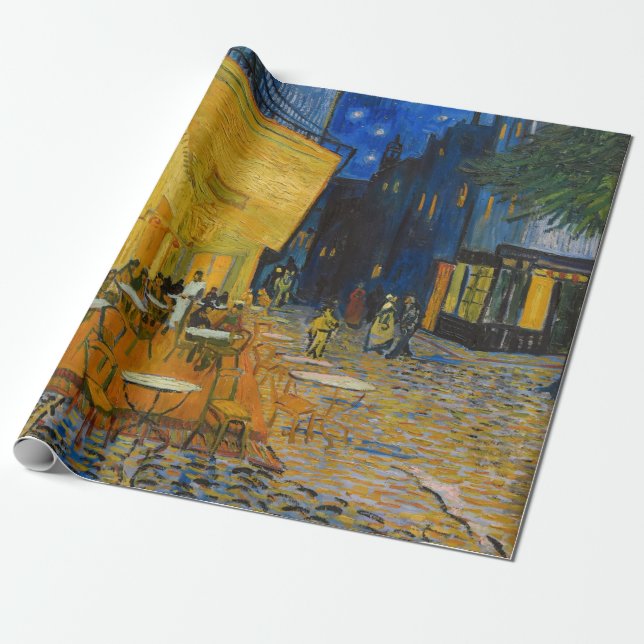 Vincent van Gogh - Cafe Terrace på natten Presentpapper (Utrullad)