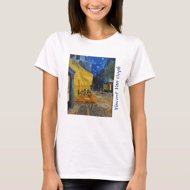 Vincent van Gogh - Cafe Terrace på natten T Shirt (Framsida)