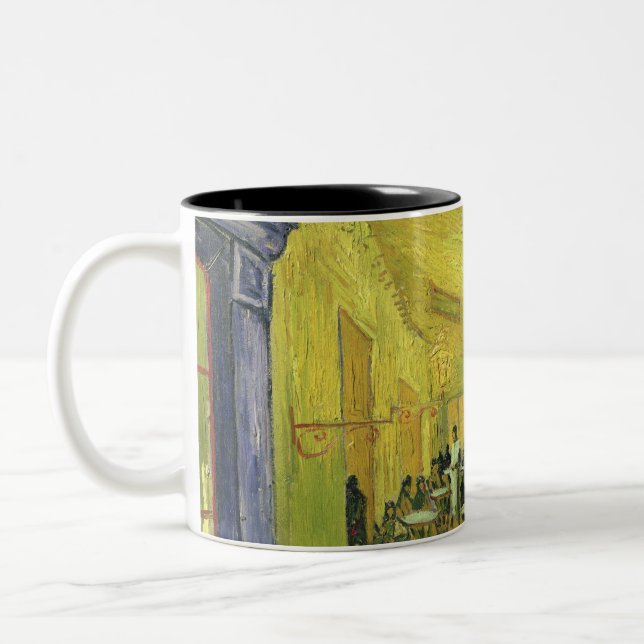 Vincent van Gogh - Cafe Terrace på natten Två-Tonad Mugg (Vänster)