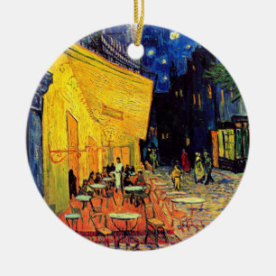 Vincent Van Gogh - Cafe Terrace på nattkonst Julgransprydnad Keramik
