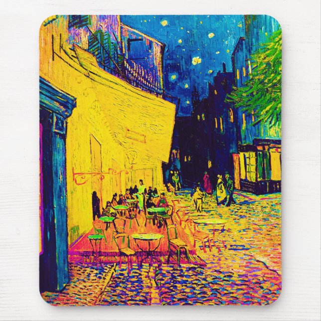 Vincent Van Gogh - Cafe Terrace på nattpop Art Musmatta (Framsidan)