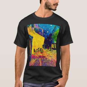 Vincent Van Gogh - Cafe Terrace på nattpop Art T Shirt