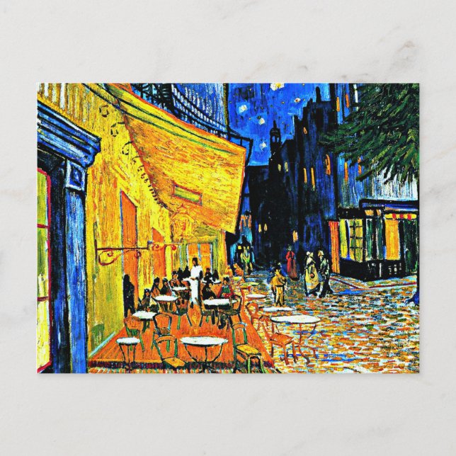 Vincent Van Gogh - Cafe Terrace-postkort Vykort (Framsida)
