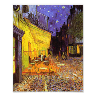 Vincent Van Gogh Cafe Terrace vid nattkonst Fototryck