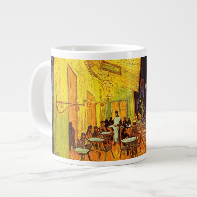 Vincent Van Gogh Cafe Terrace vid nattkonst Jumbo Mugg (Framsida vänster)