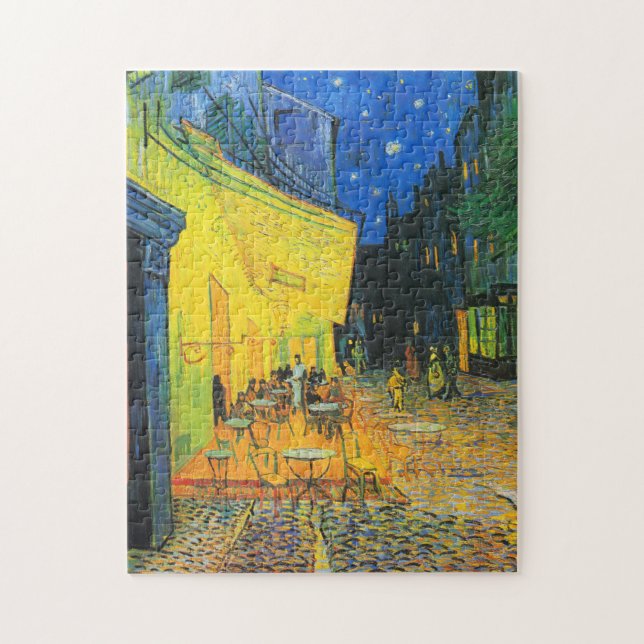 Vincent Van Gogh Cafe Terrace vid nattkonst Pussel (Vertikal)